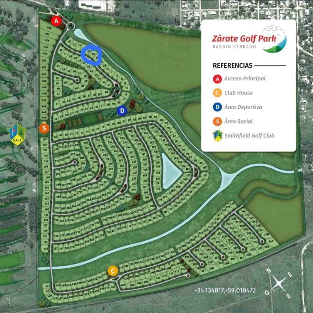 Zarate Golf Park - LOTE A LA VENTA EN ENTRADA