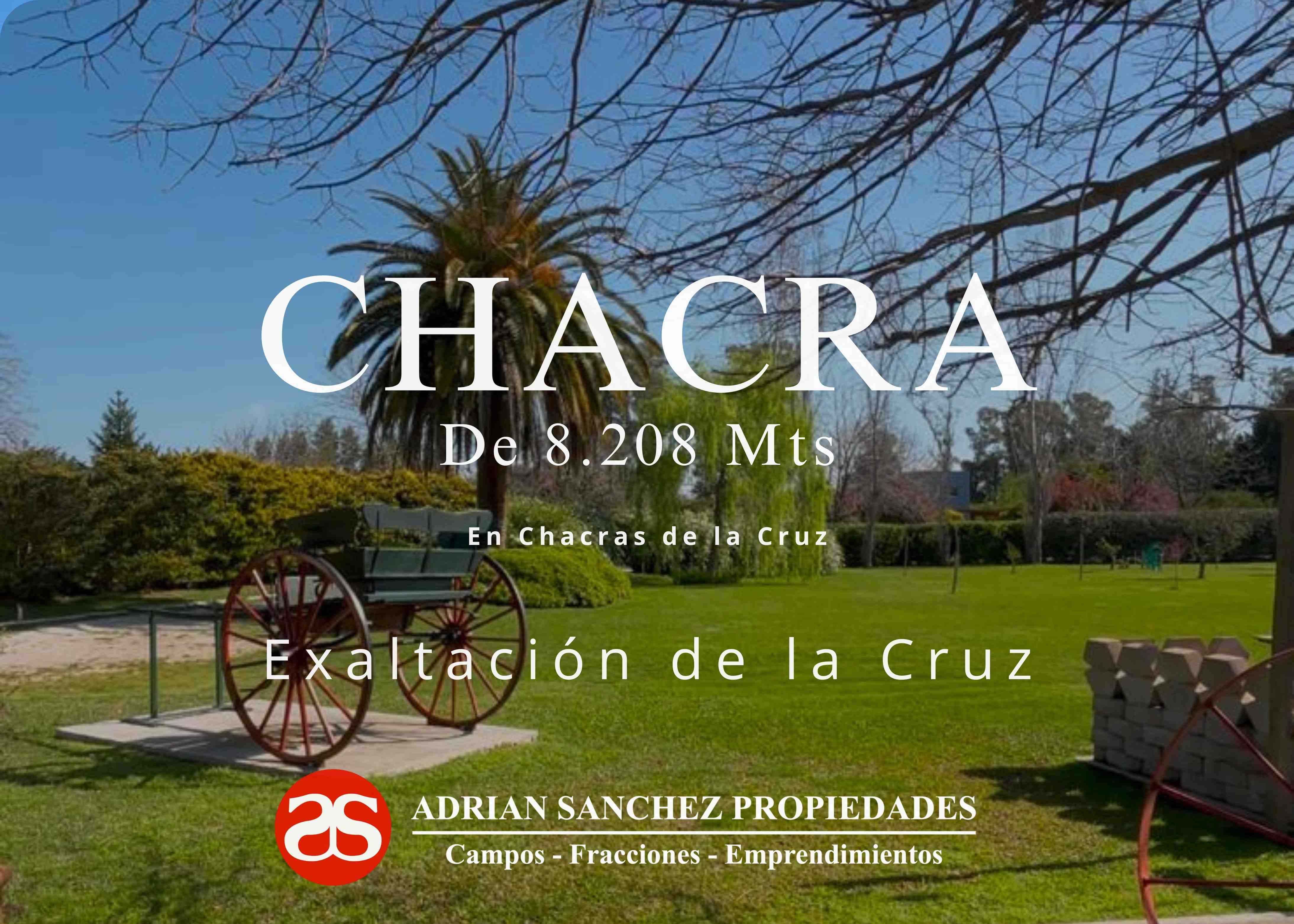 Chacra En Venta en Barrio Privado Chacras de la Cruz